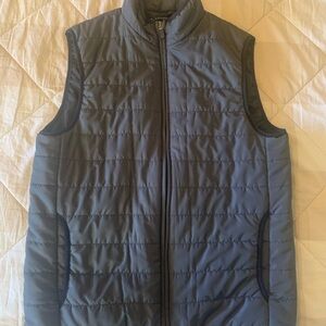 Chaps Men's Dark Gray Packable Quilted Vest Size S